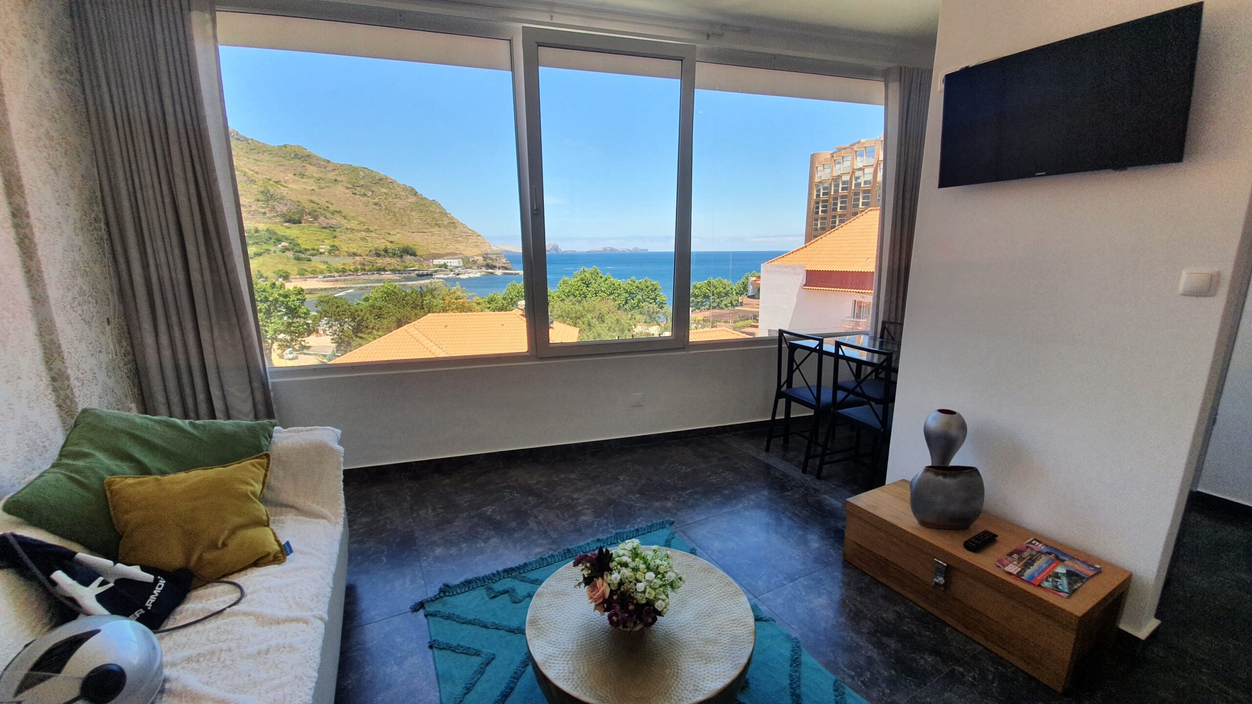 Amazing sea view from the Feeling Like Home apartment in Machico, Madeira, Portugal